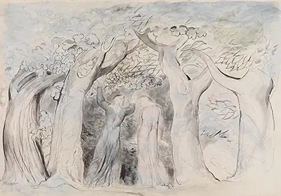 Dante and Virgil Penetrating the Forest William Blake